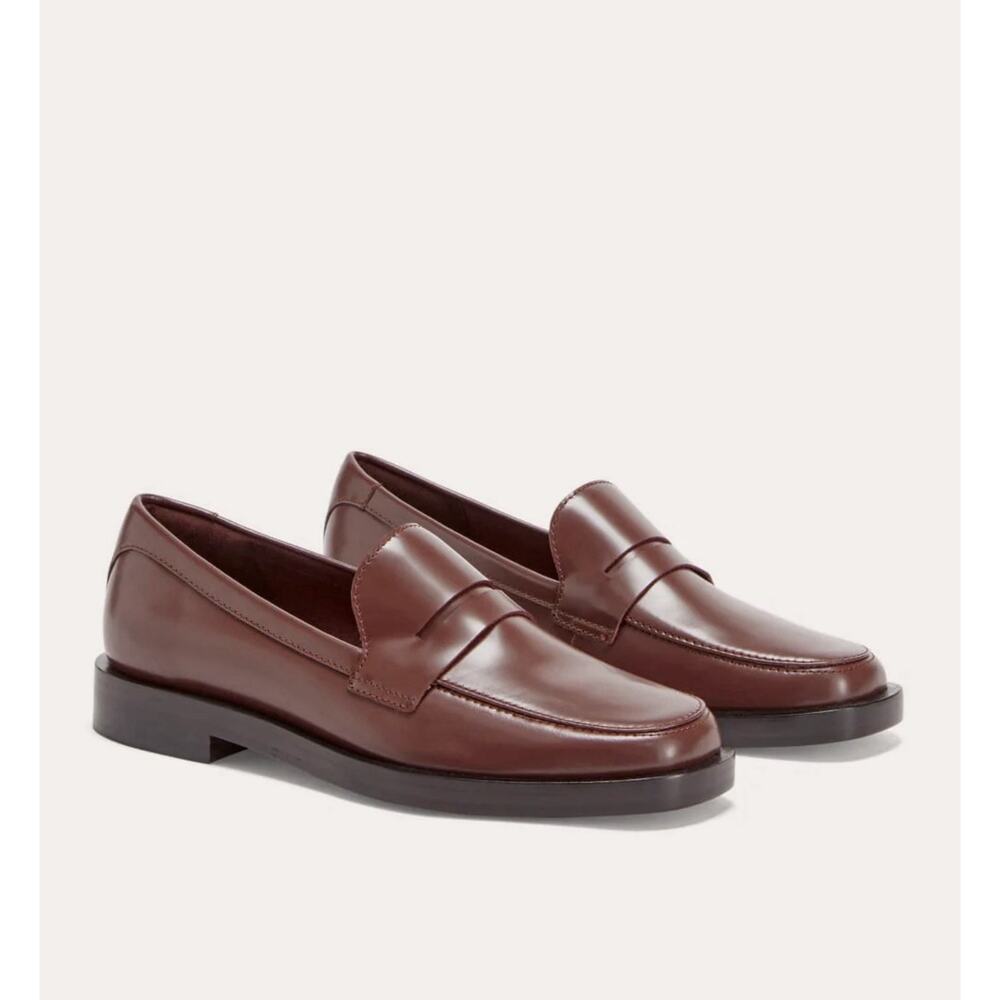 Everlane The Penny Loafer in Dark Mahogany Leather Sz 5.5 Retails $198!